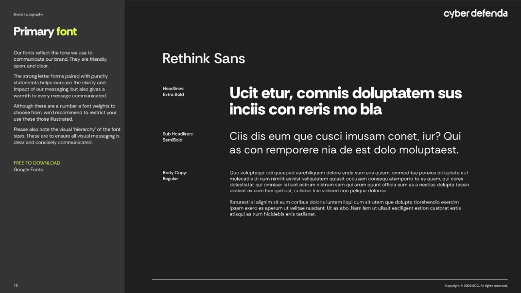 Brand Guidelines - Typography